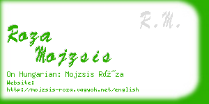 roza mojzsis business card